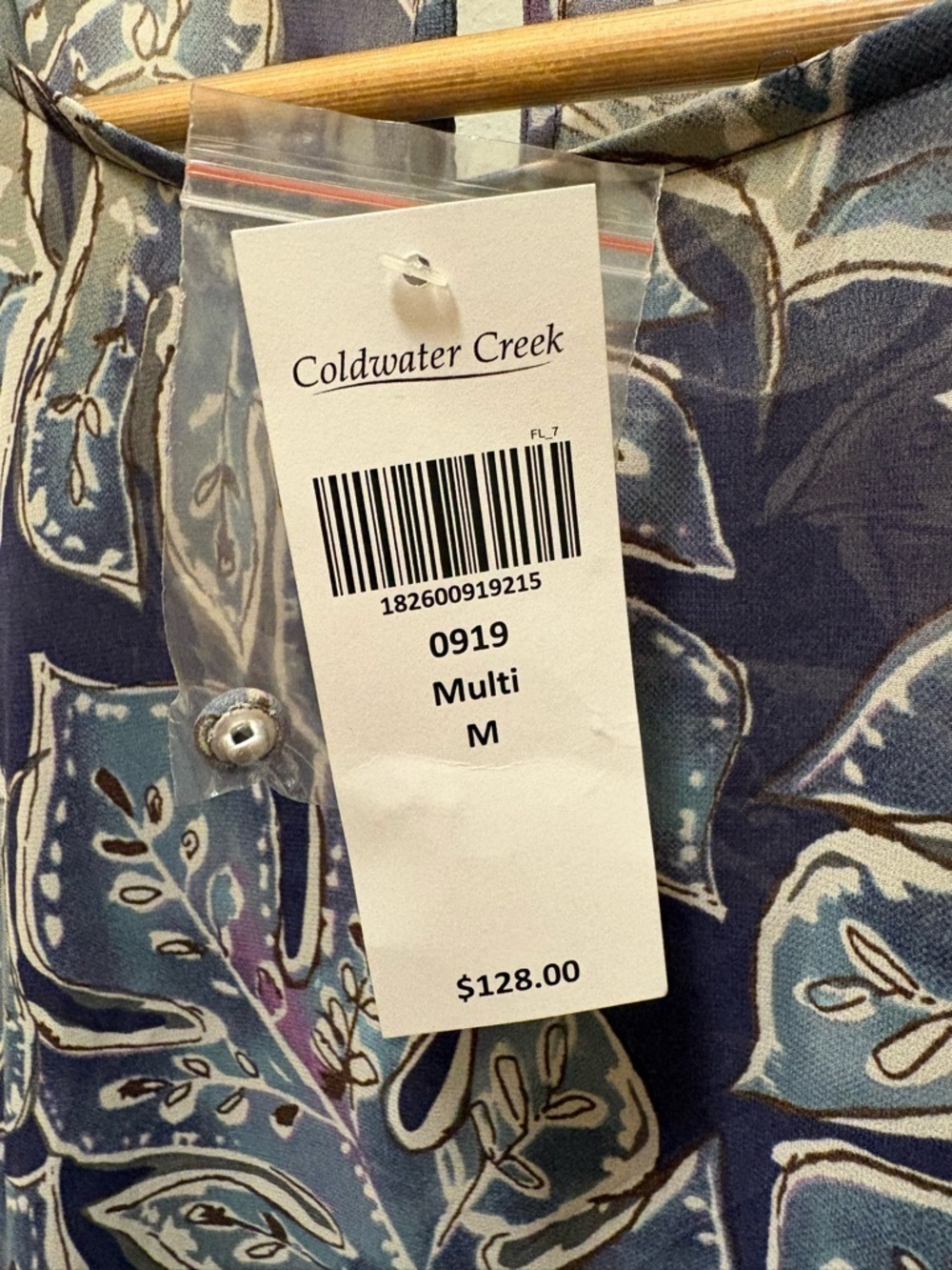 Coldwater Creek NWT Women’s Dress Size M Blue Floral Flowy Lightweight MSRP $128 - Picture 2 of 15